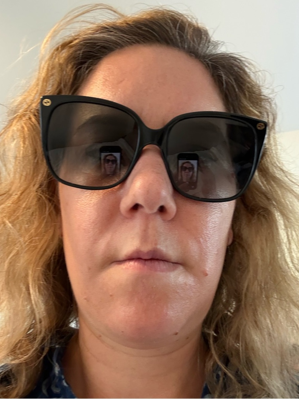 Gucci Black Oversized Square Cat-Eye Sunglasses